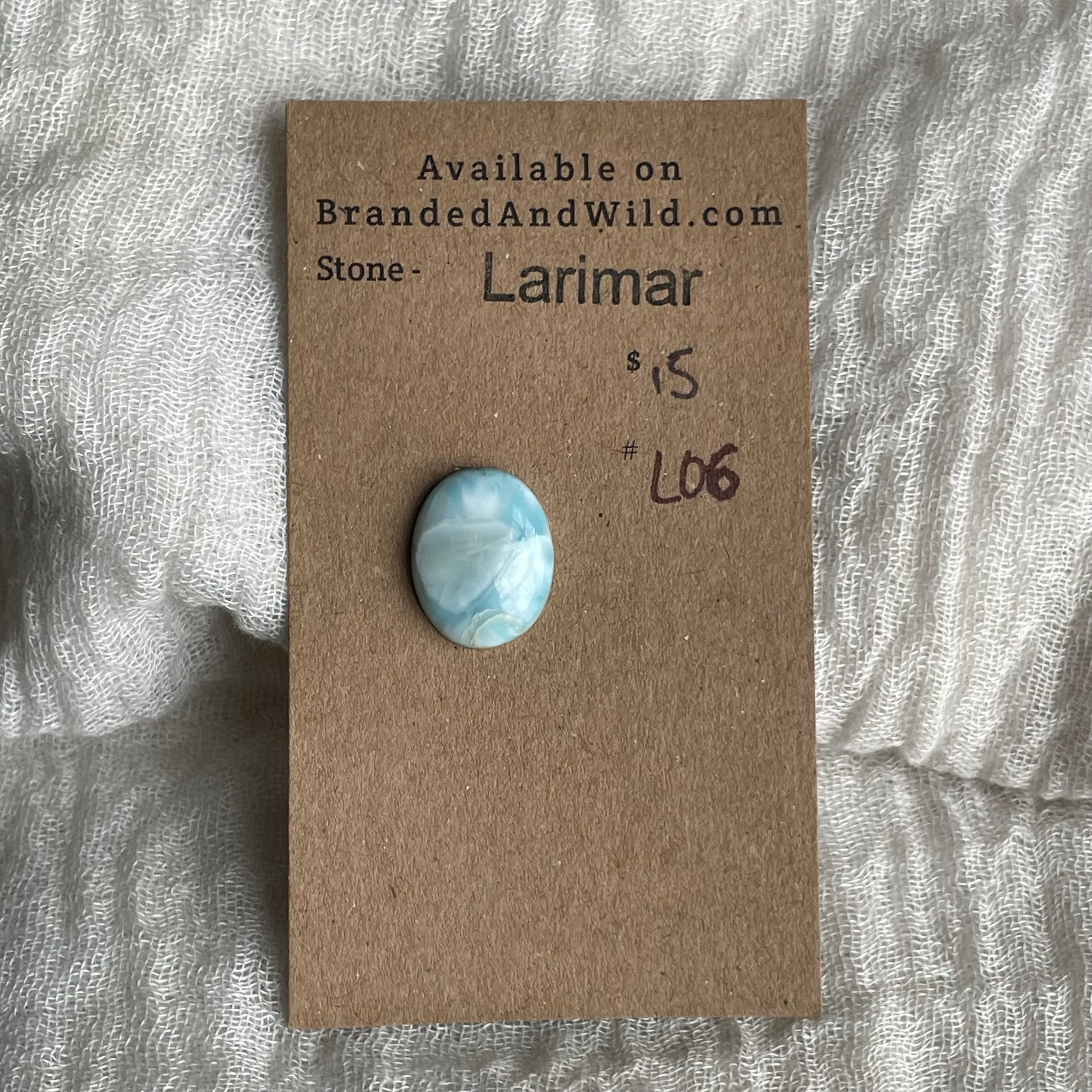 Larimar Cabochon - L06 B4720140-716B-4712-B24C-906DC9904BB8 Brandedandwild.com