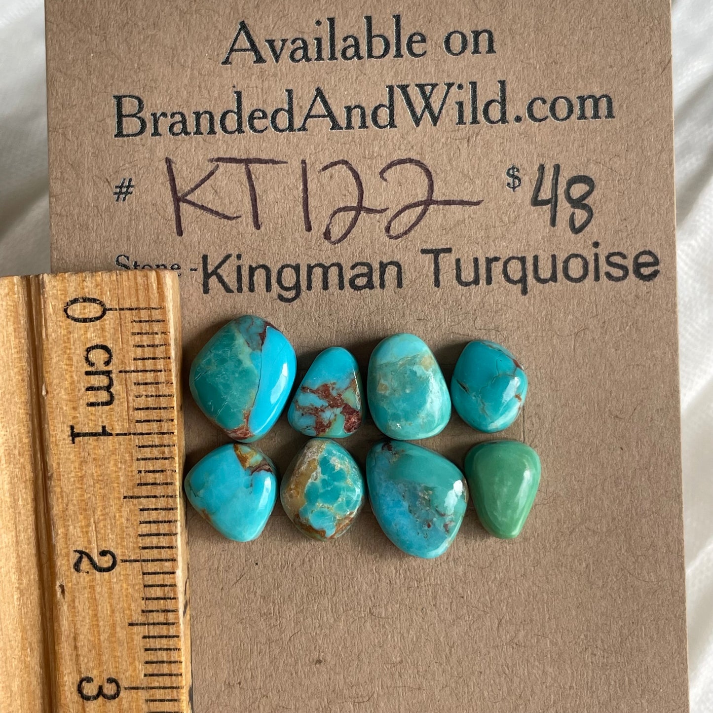 Kingman Turquoise Cabochon - KT122 B49D0B6E-8082-4A60-B934-57F8D3B9EBB9 Brandedandwild.com