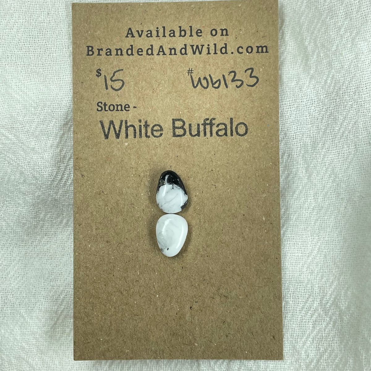 White Buffalo Cabochon - WB133 B4B5DF8D-2451-47F9-B1AF-B87E4E24B0A2 Brandedandwild.com