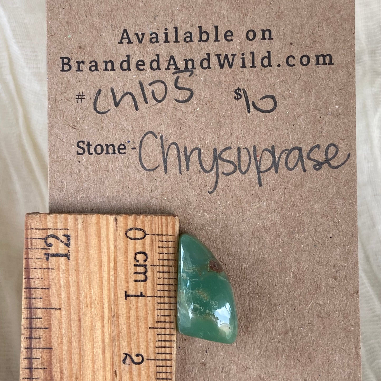 Chrysoprase Cabochon - Ch105 B4C47D46-4BDD-4D42-9FED-EF8F90FDE2E8 Brandedandwild.com