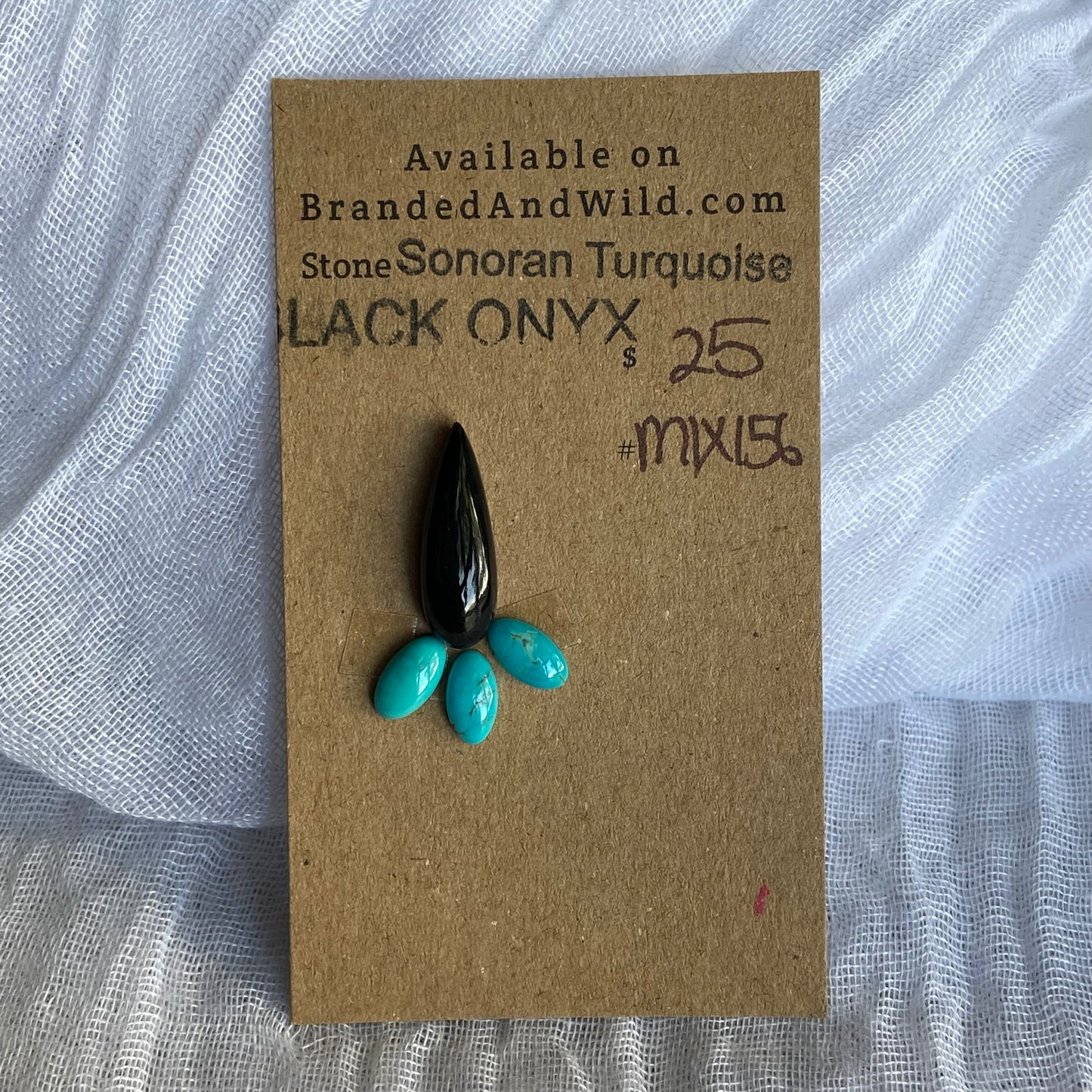 Black Onyx / Sonoran Cabochon - MIX156