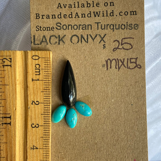 Black Onyx / Sonoran Cabochon - MIX156