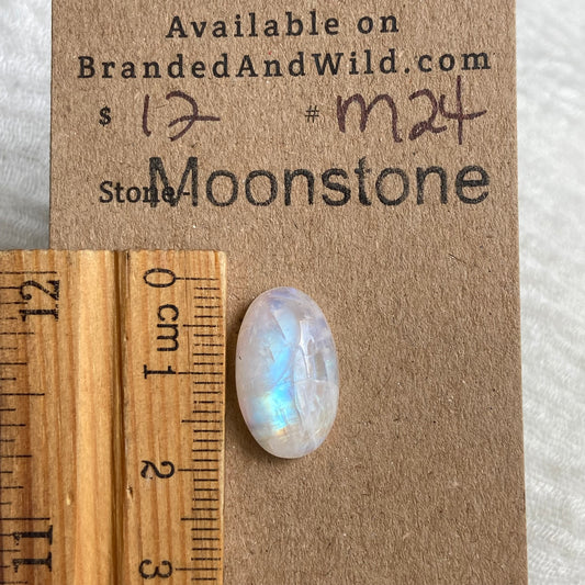 Moonstone Cabochon - M24 B56EA3F4-90FD-49F1-A97A-E4344D83B9EF Brandedandwild.com