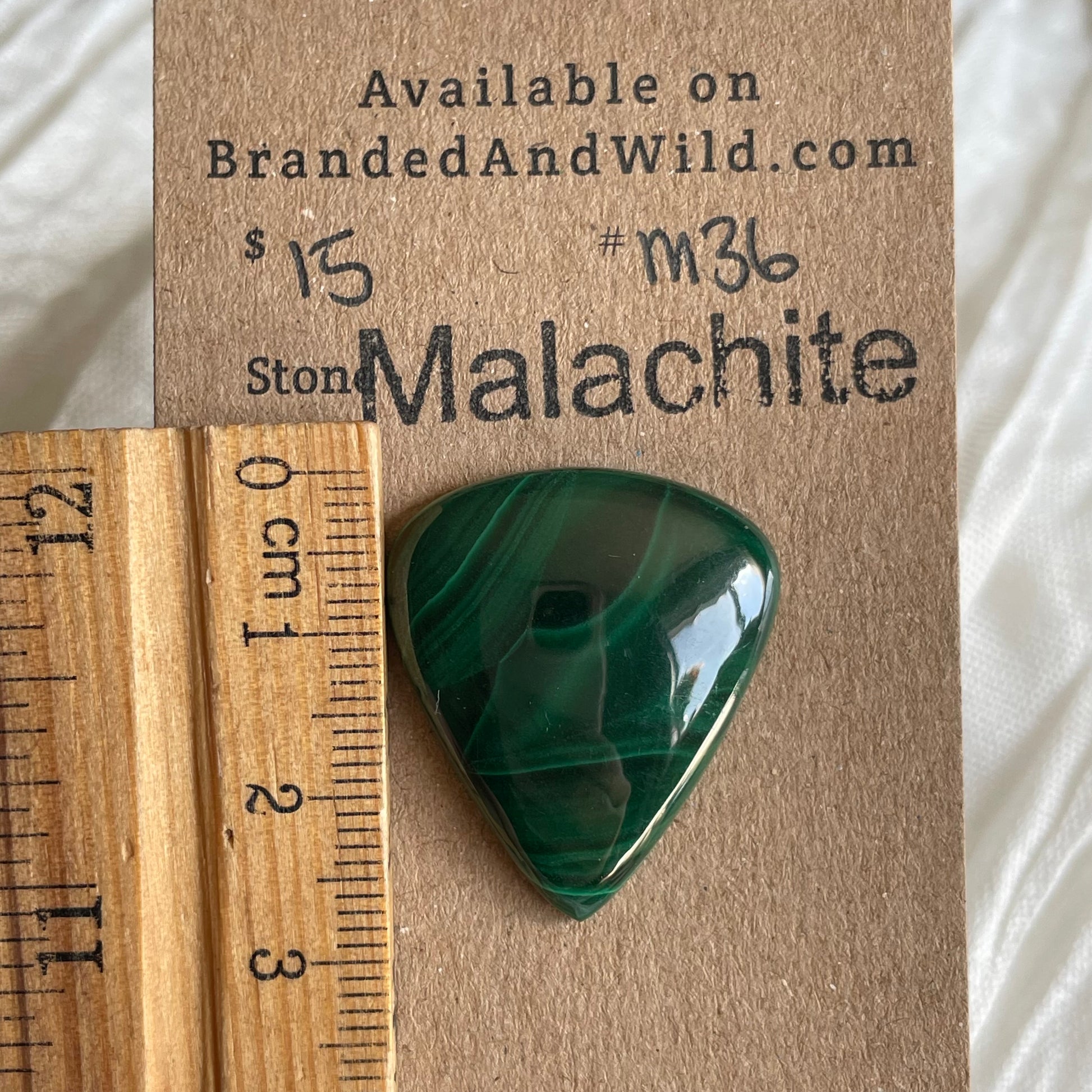 Malachite Cabochon - M36 B58D21E6-1D76-4FBC-8C5D-65FAACC5FA47 Brandedandwild.com