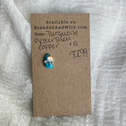 Turquoise, Oystershell, Copper Cabochon - TOC99