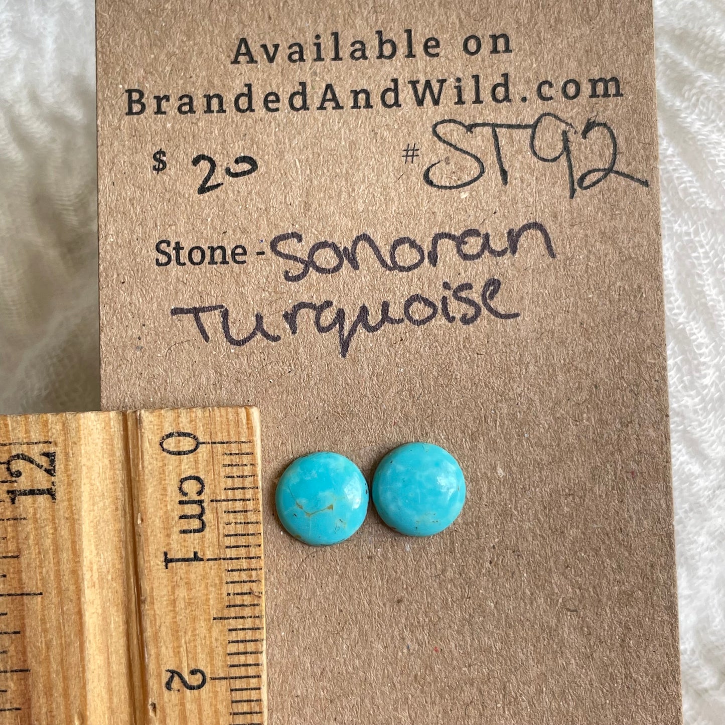 Sonoran Turquoise Cabochon - ST92 B59A6ECD-85A7-4428-A1D1-F5F66F01EB8E Brandedandwild.com