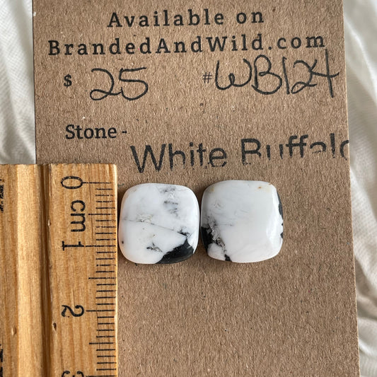 White Buffalo Cabochon - WB124 B5B69F62-B725-4B98-90F0-BE78679700BE Brandedandwild.com