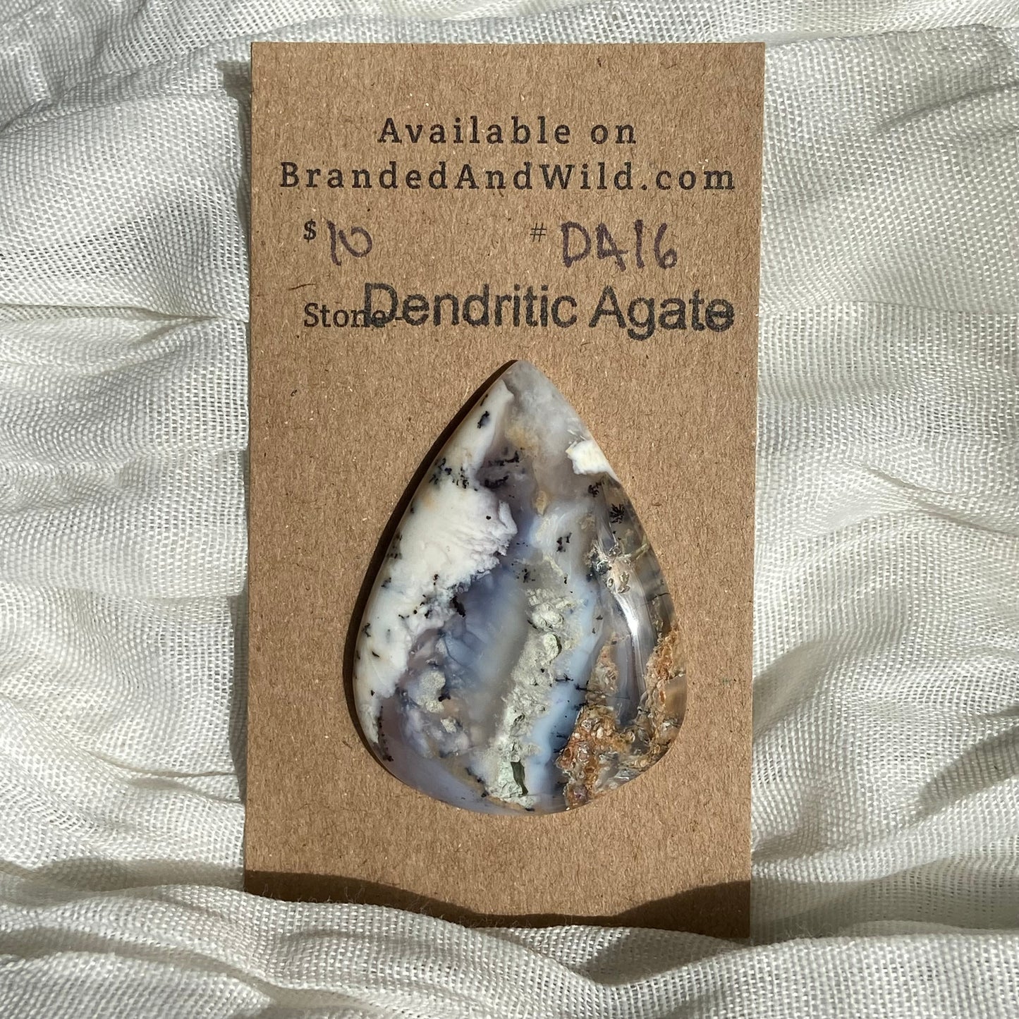 Dendritic Agate Cabochon - DA16 B5C60E86-9AAA-44C4-8ED5-B6EAFEC9C111 Brandedandwild.com
