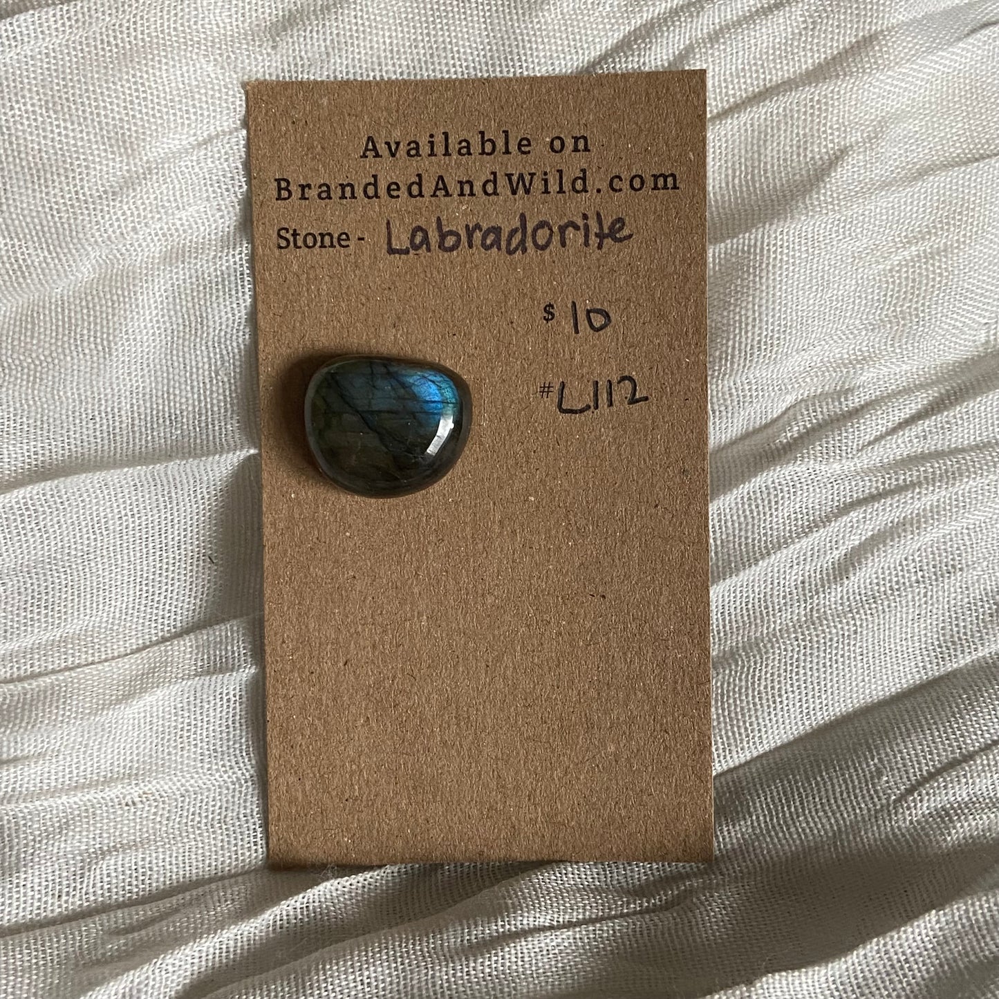 Labradorite Cabochon - L112 B5D20846-0BCA-4ACC-BC63-D0425EBC6EC3 Brandedandwild.com