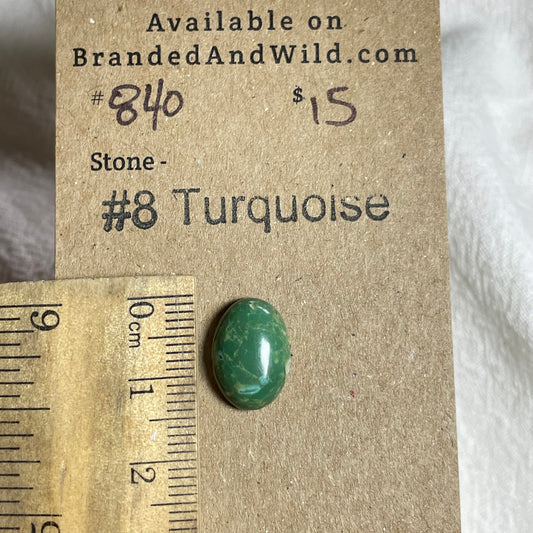 #8 Turquoise Cabochon - #840 B5D51442-3687-4E0D-90CD-44F52A2B8894 Brandedandwild.com