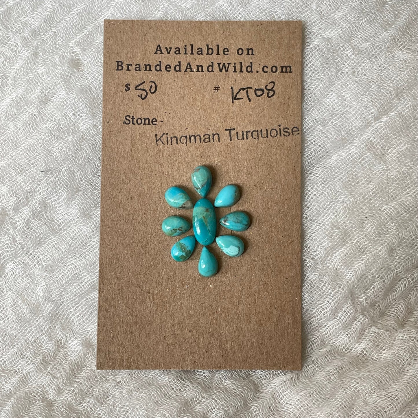 Kingman Turquoise Cabochon - KT08 B6131D10-8D0F-49C6-B31E-5867183C70B6 Brandedandwild.com