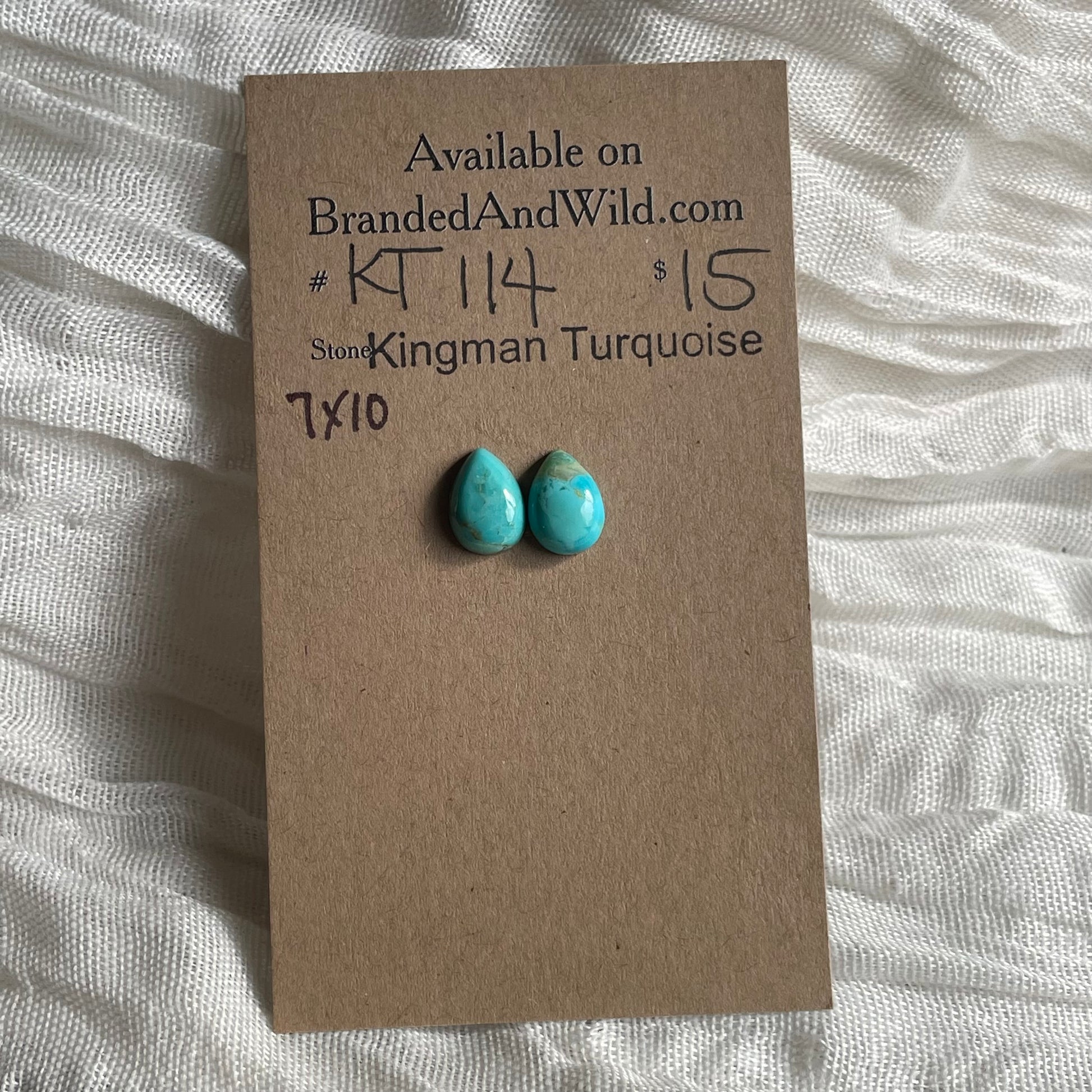 Kingman Turquoise Cabochon - KT114 B61F69DA-4392-4AA8-AF74-1B24AE0AC855 Brandedandwild.com