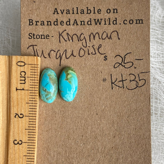 Kingman Turquoise (composite) Cabochon - KT35