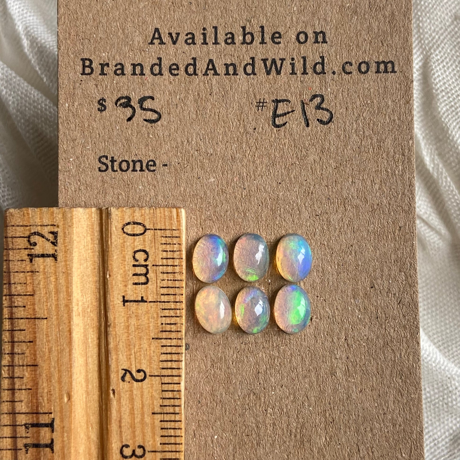 Ethiopian Opal Cabochon - E13 B64A8A8A-E09B-4C2B-B01F-30460569AF11 Brandedandwild.com
