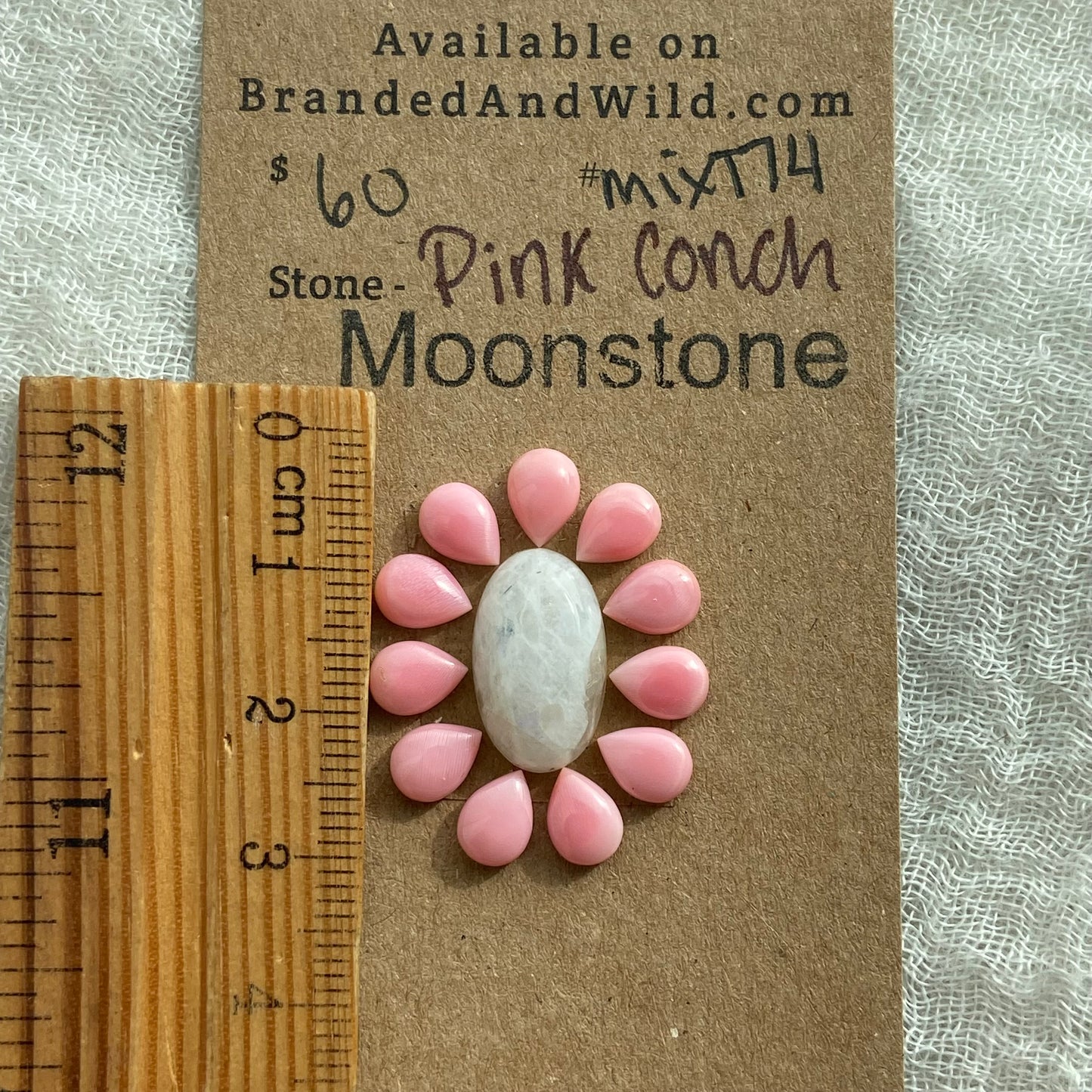 Pink Conch / White Moonstone- Mix174
