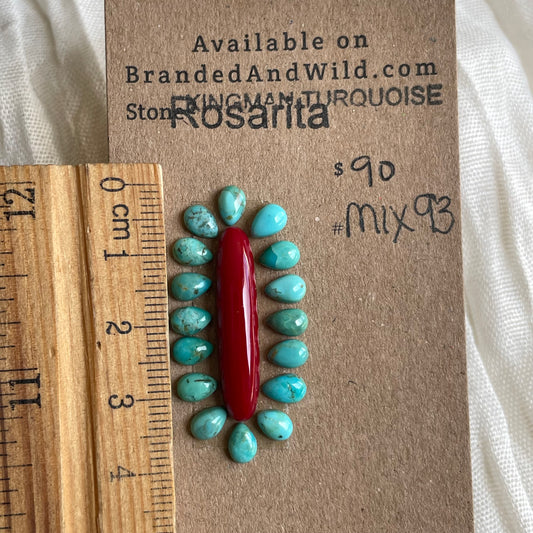 Rosarita / Kingman Turquoise Cabochon - MIX93 B69431E2-50F5-4303-9852-37451B9ECF1D Brandedandwild.com