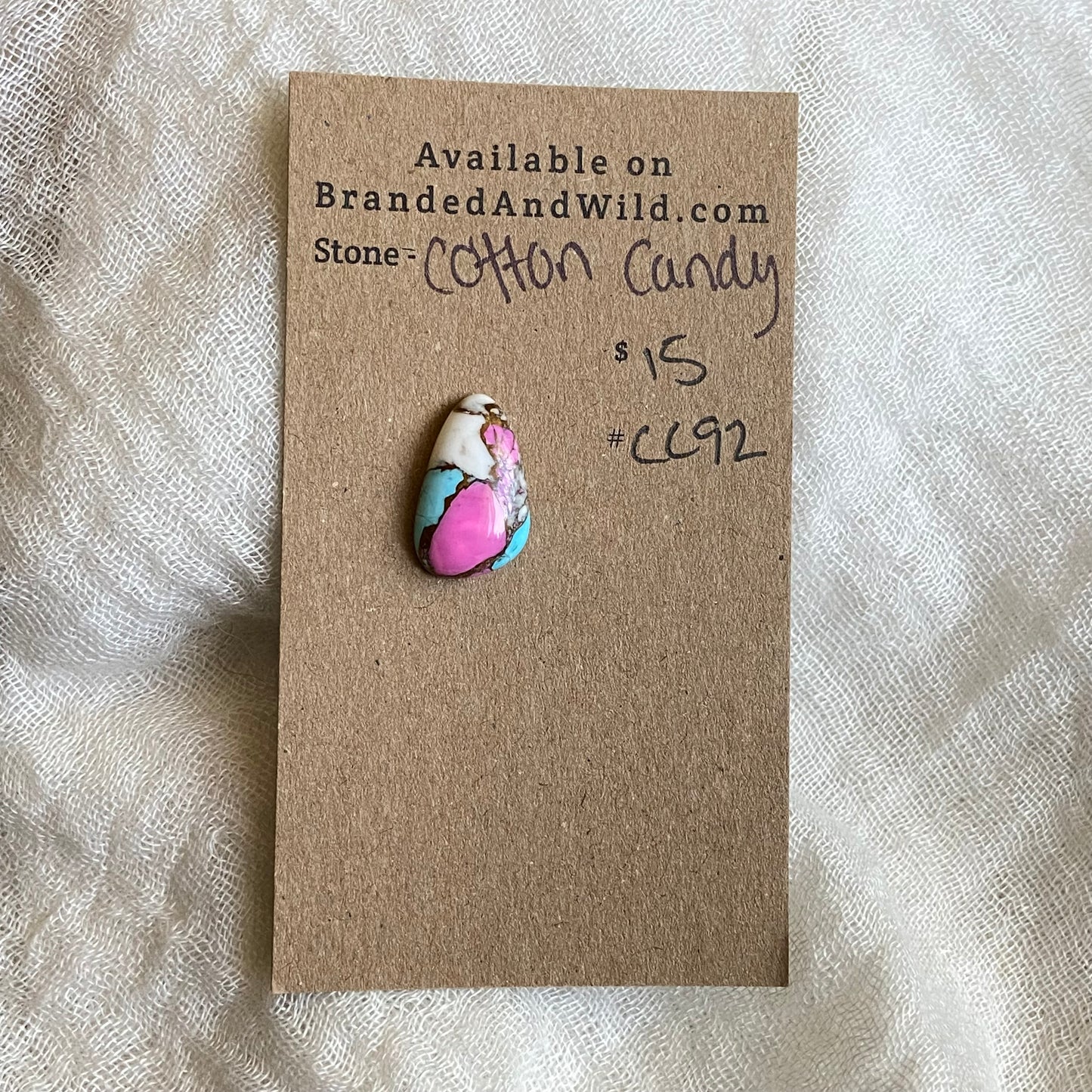Cotton Candy Cabochon - CC92 B6AFDA8F-B292-4769-AE6C-2E4A33E35BBB Brandedandwild.com