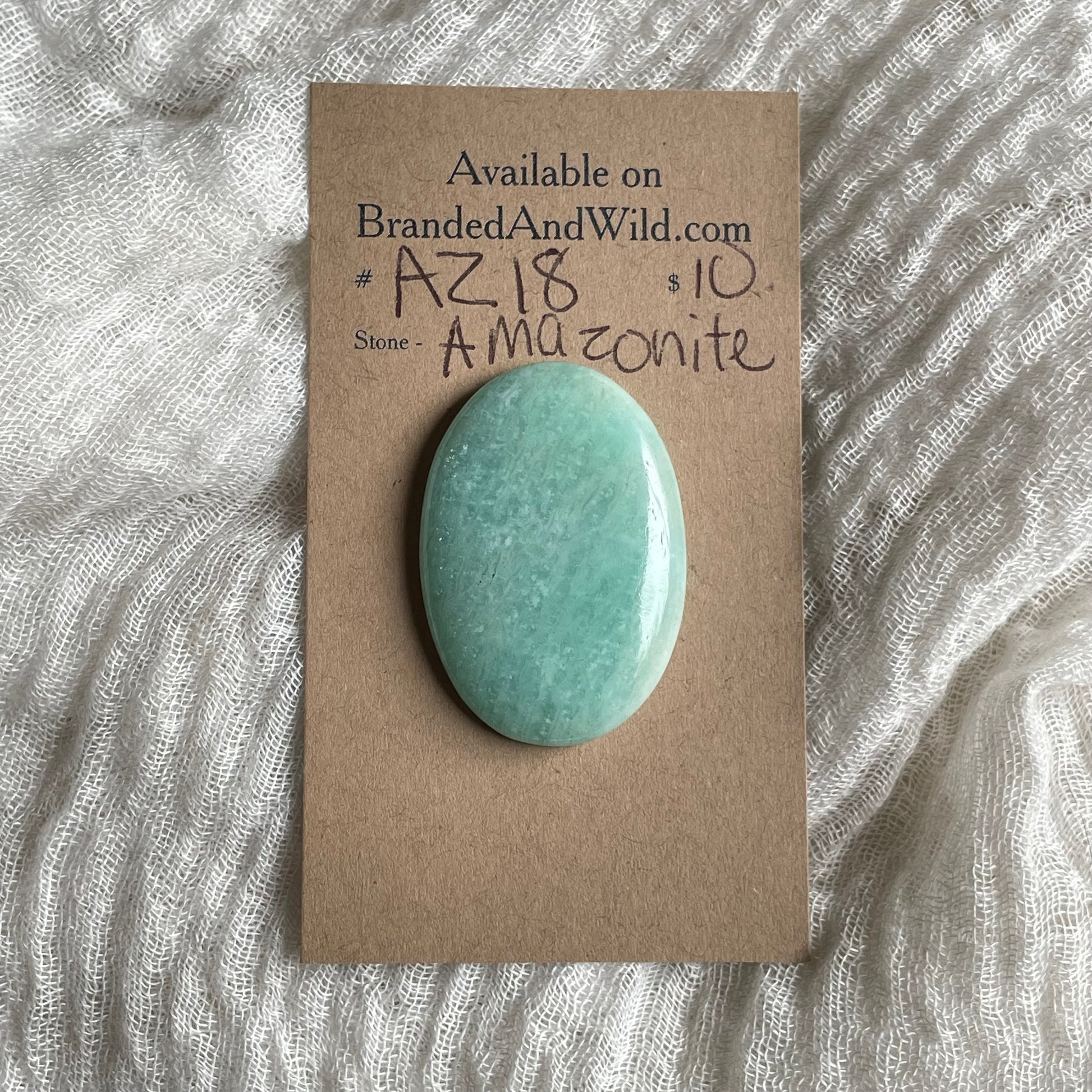 Amazonite Cabochon - AZ18 B6D3F657-4974-4851-B1BF-C5E8B0E45F78 Brandedandwild.com