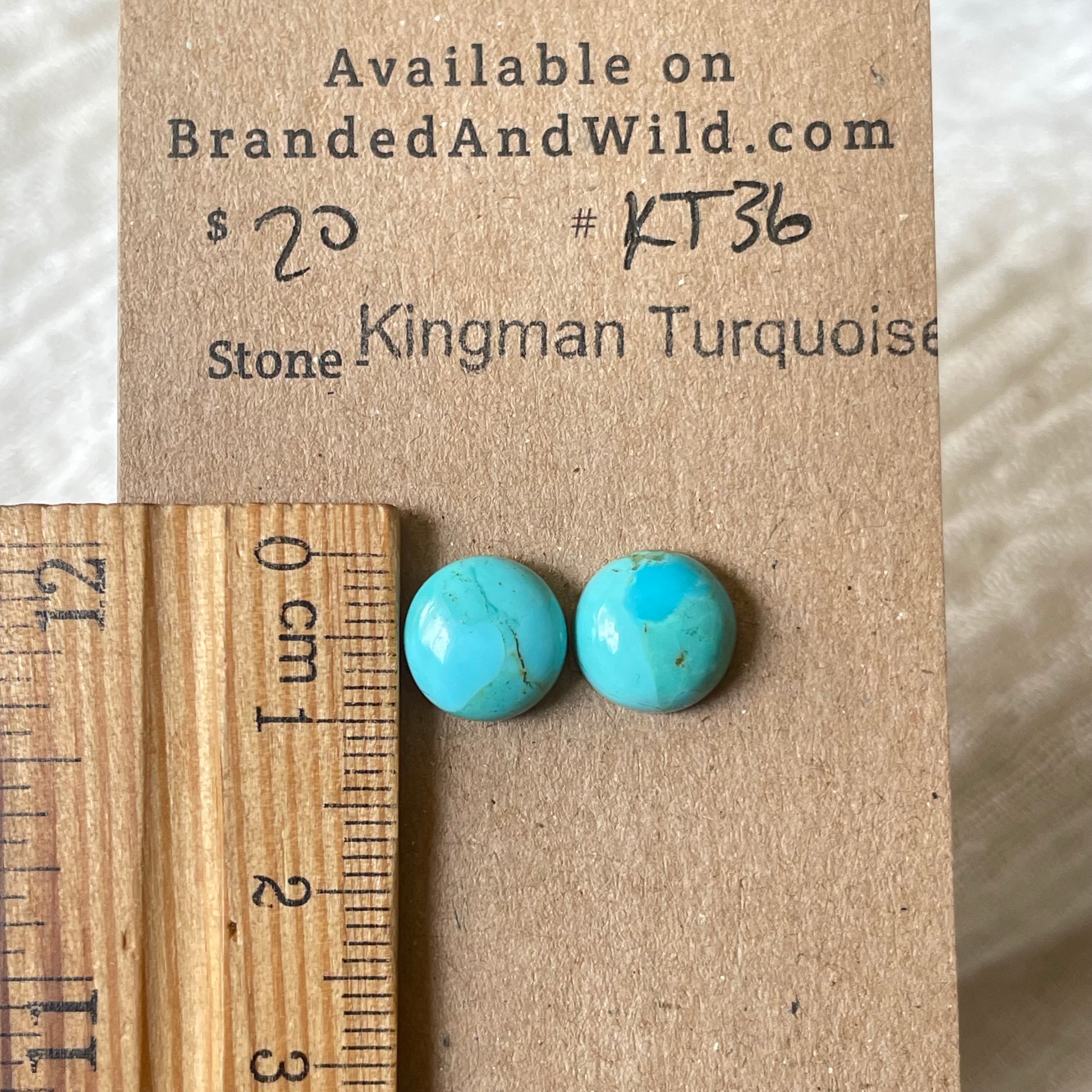 Kingman Turquoise Cabochon - KT36 B6DAF37F-E5D0-4BEE-9489-65C11F5C68A1 Brandedandwild.com