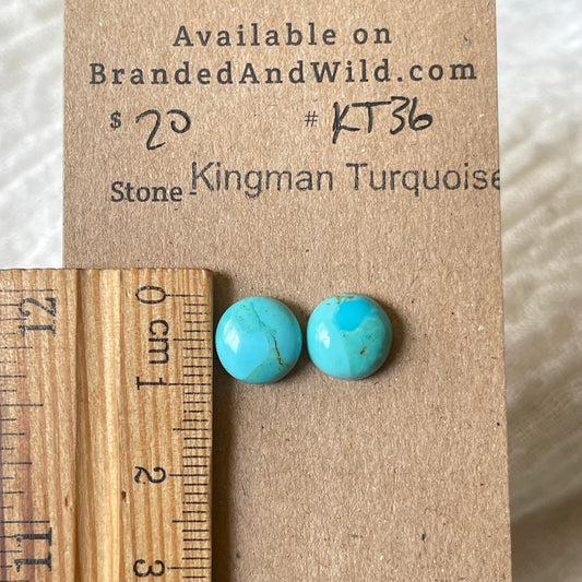 Kingman Turquoise Cabochon - KT36 B6DAF37F-E5D0-4BEE-9489-65C11F5C68A1 Brandedandwild.com