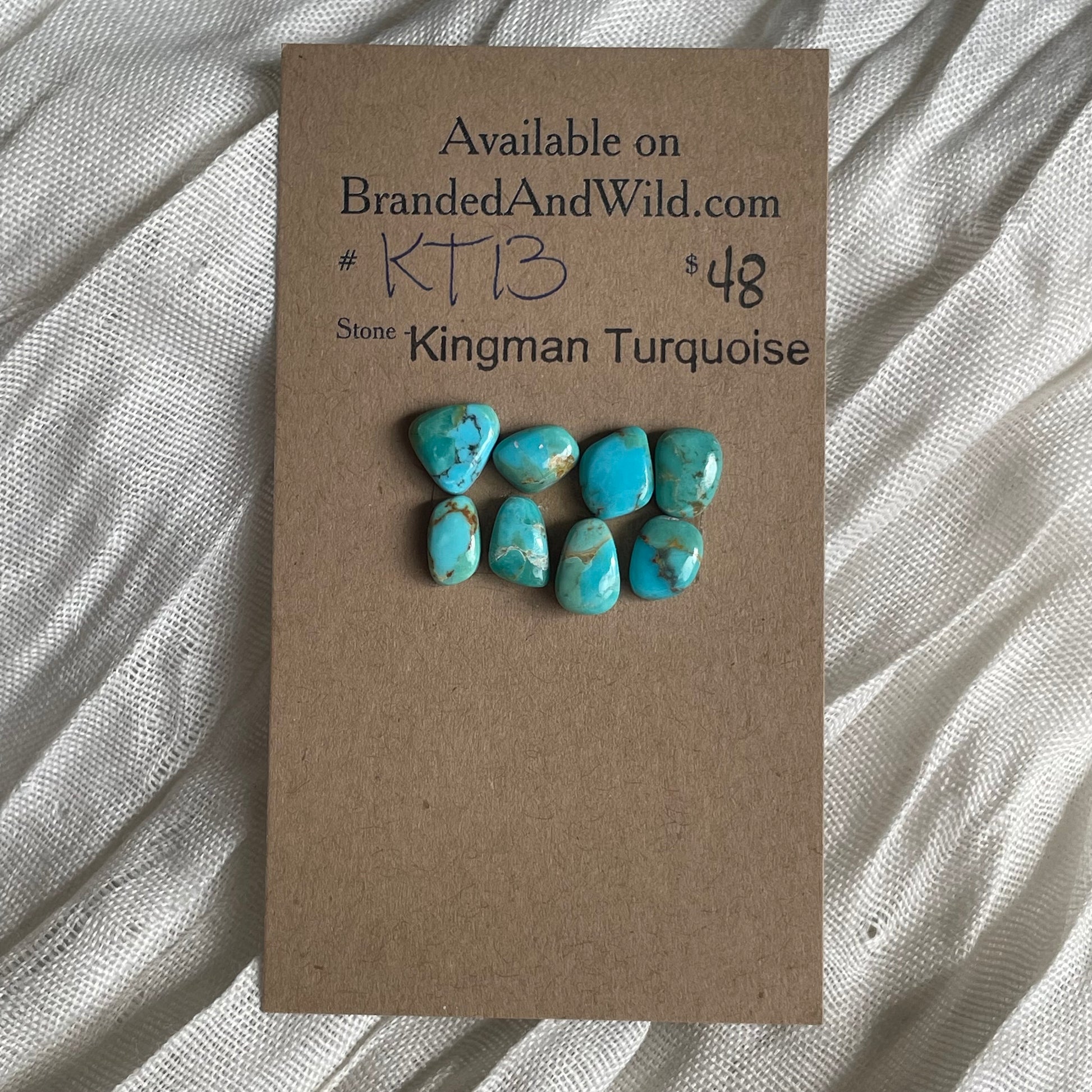 Kingman Turquoise Cabochon - KT13 B6DCF423-CEC9-4BFB-9E8A-3BCC3CE362F7 Brandedandwild.com