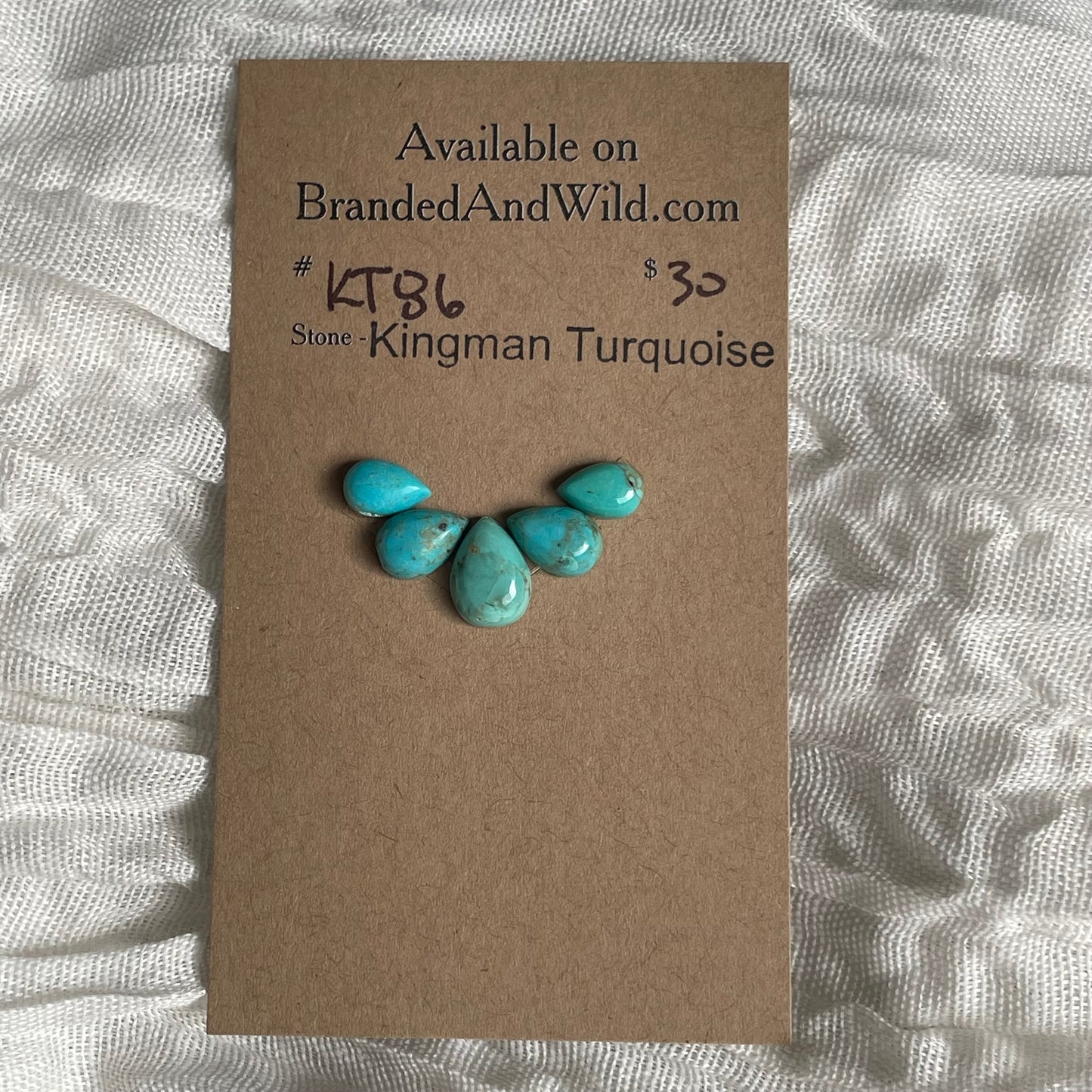 Kingman Turquoise Cabochon - KT86 B6E433A8-FB57-415C-98C4-1307C6572B22 Brandedandwild.com