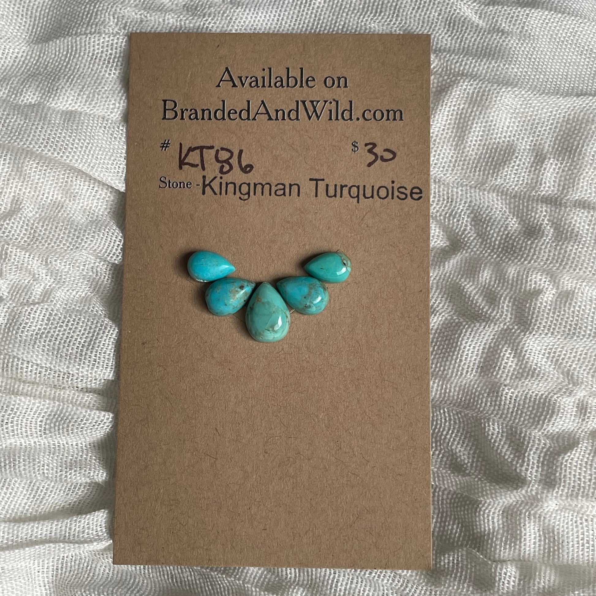 Kingman Turquoise Cabochon - KT86 B6E433A8-FB57-415C-98C4-1307C6572B22 Brandedandwild.com