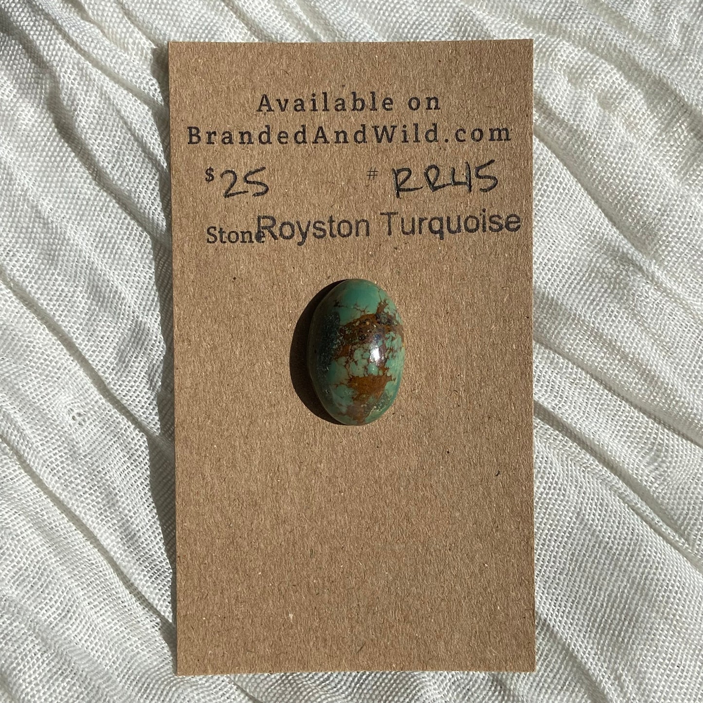 Royston Ribbon Turquoise Cabochon RR45 B6E8A3C4-90EB-434E-BEB5-6AA58E484C12 Brandedandwild.com