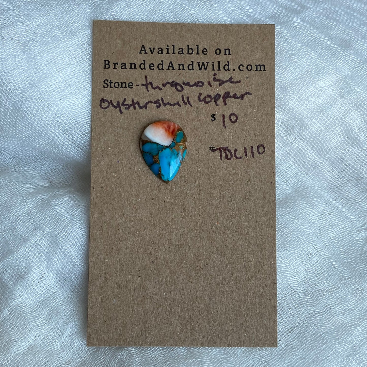 Turquoise, Oystershell, Copper Cabochon - TOC110