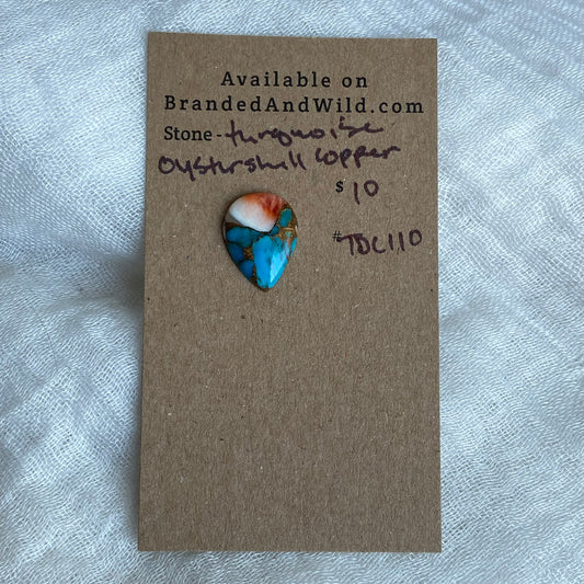 Turquoise, Oystershell, Copper Cabochon - TOC110
