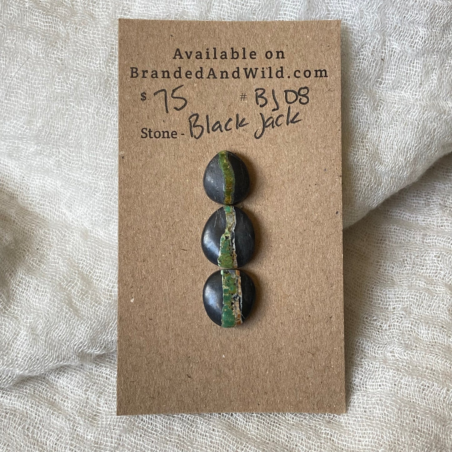 Black Jack Cabochon - BJ08 B70B3A14-2A3D-4AF5-A20E-87EC6A14792B Brandedandwild.com