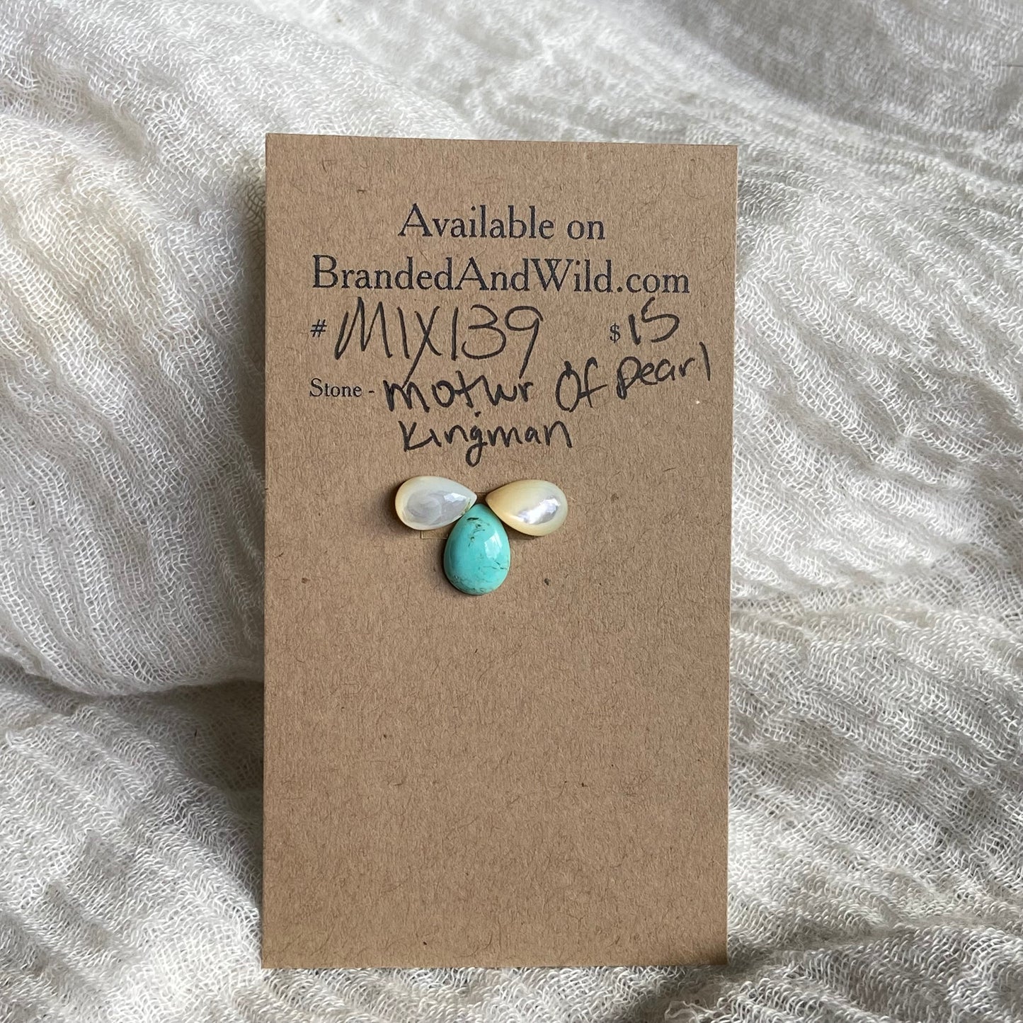 Mother of Pearl / Kingman Cabochon - Mix139 B7308AEE-C492-4BAC-A12D-93AB862C635B Brandedandwild.com