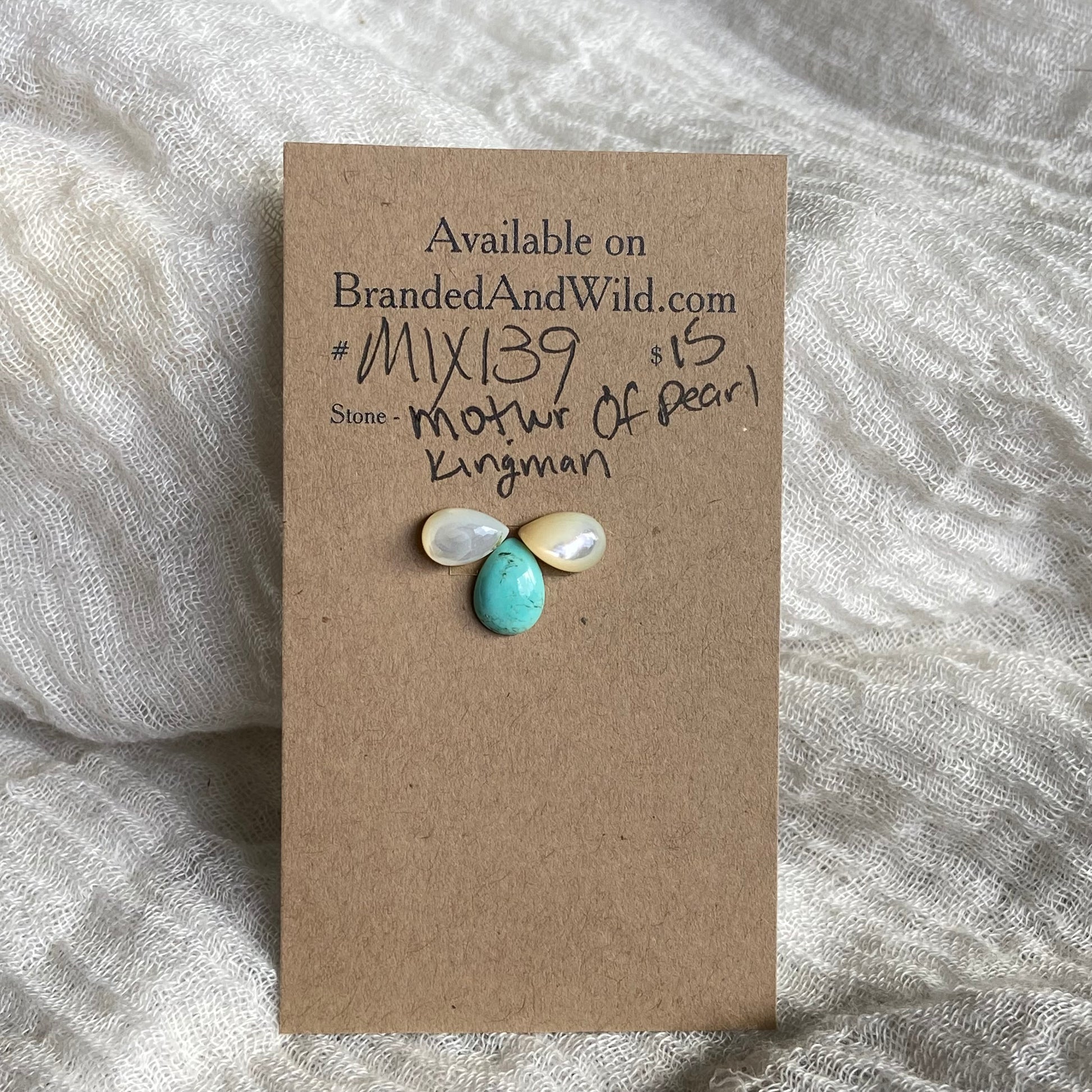 Mother of Pearl / Kingman Cabochon - Mix139 B7308AEE-C492-4BAC-A12D-93AB862C635B Brandedandwild.com