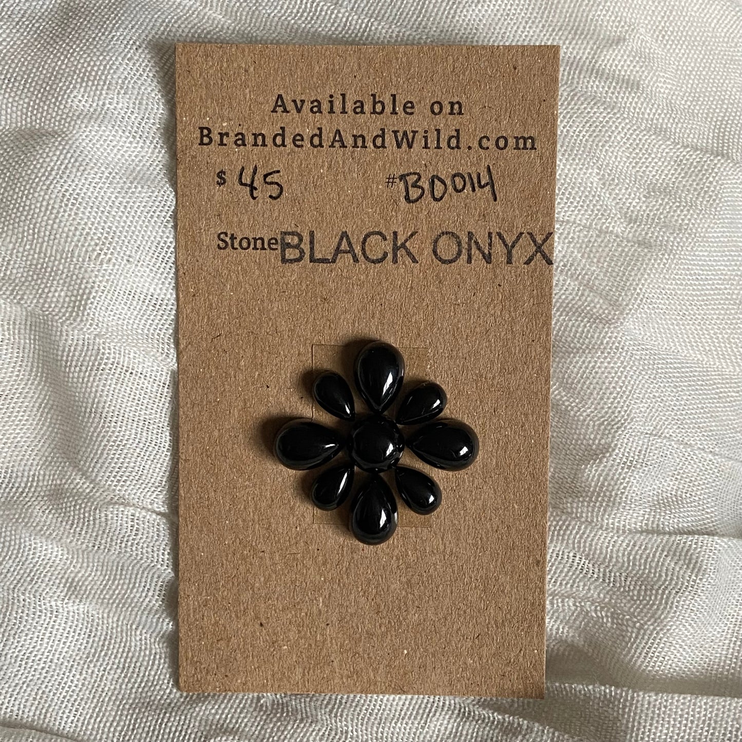 Black Onyx - Cabochon - B0014 B75A7D82-F598-455D-99CC-5CC5D1E63AAE Brandedandwild.com