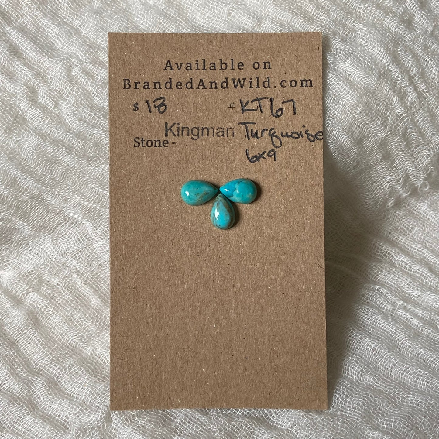 Kingman Turquoise Cabochon - KT67 B75AAA80-954F-4540-81EB-3A9F02307518 Brandedandwild.com