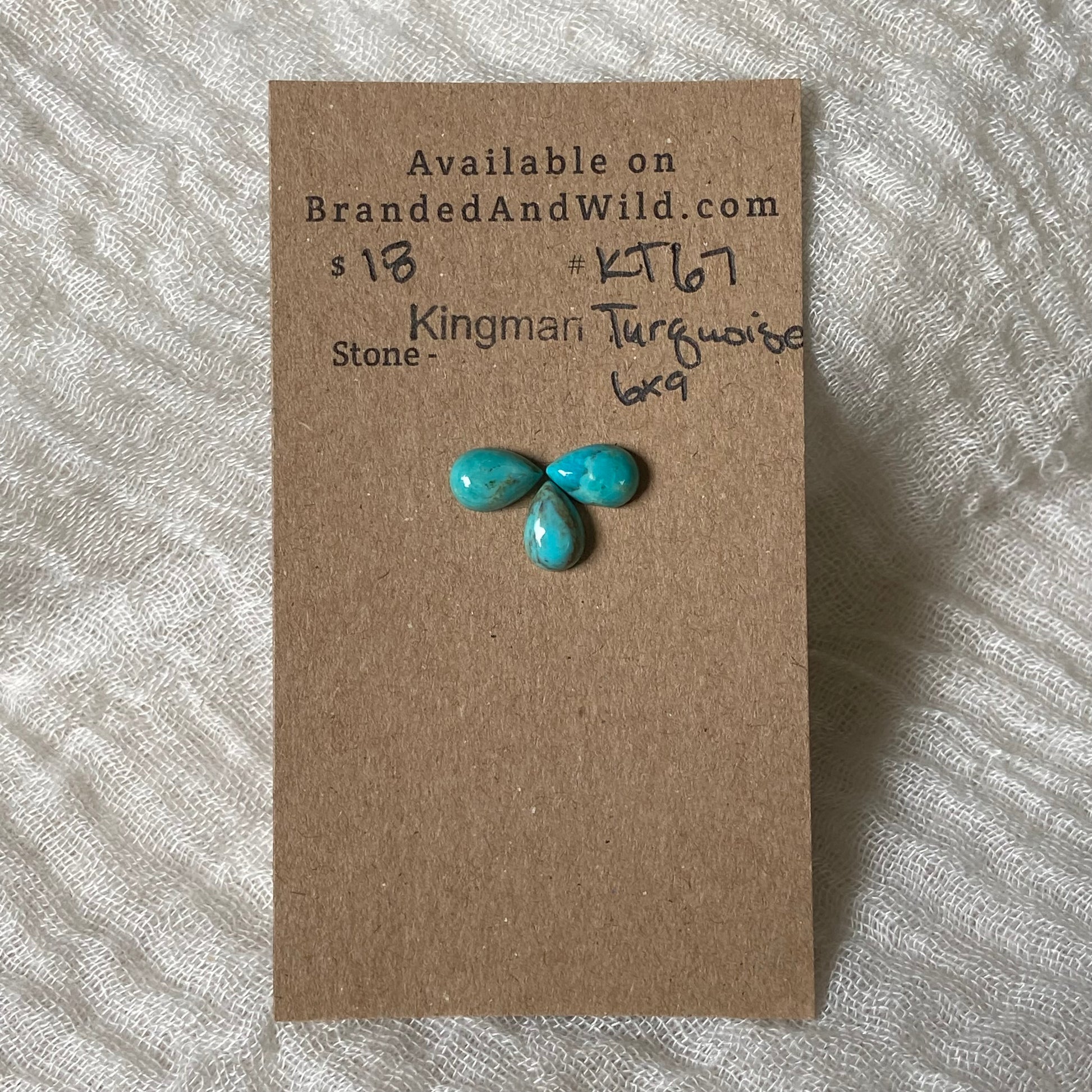 Kingman Turquoise Cabochon - KT67 B75AAA80-954F-4540-81EB-3A9F02307518 Brandedandwild.com