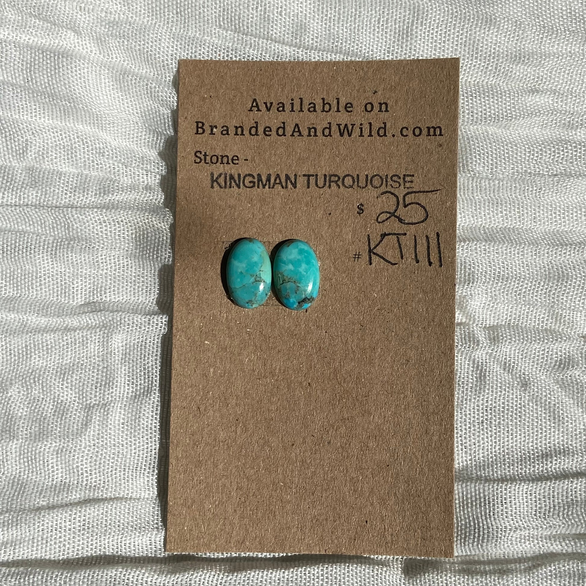 Kingman Turquoise Cabochon - KT111 B77BD511-00FA-4E57-9A09-05AC775C8A94 Brandedandwild.com