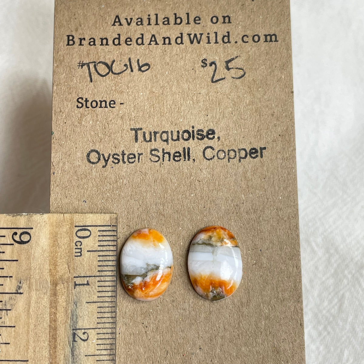 Turquoise, Oyster Shell, Copper Cabochon - TOC16
