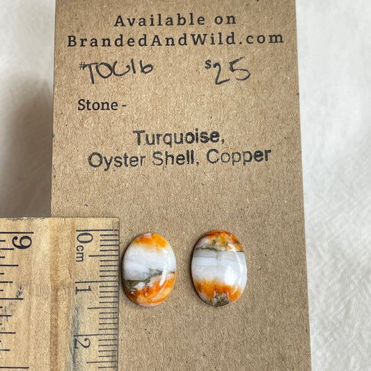 Turquoise, Oyster Shell, Copper Cabochon - TOC16 B78597C9-66C7-45FC-A2C7-D93565ABA19E Brandedandwild.com