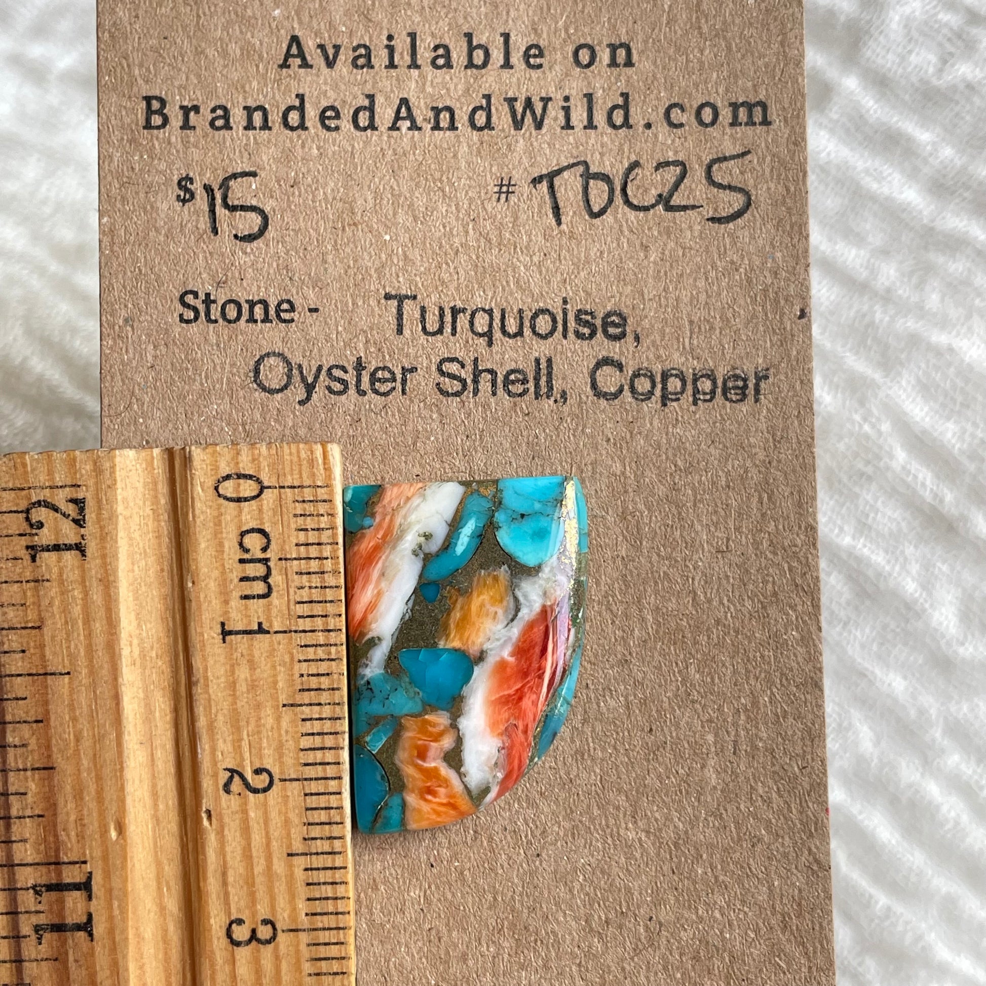 Turquoise, Oystershell, Copper Cabochon - TOC25 B7B8EA14-3BDD-4EA1-BE7F-591A91C11911 Brandedandwild.com