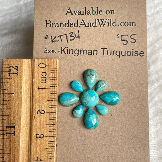 Kingman Turquoise Cabochon - KT134 B7BFD4B9-1DED-4346-9AA7-01318958E7F6 Brandedandwild.com