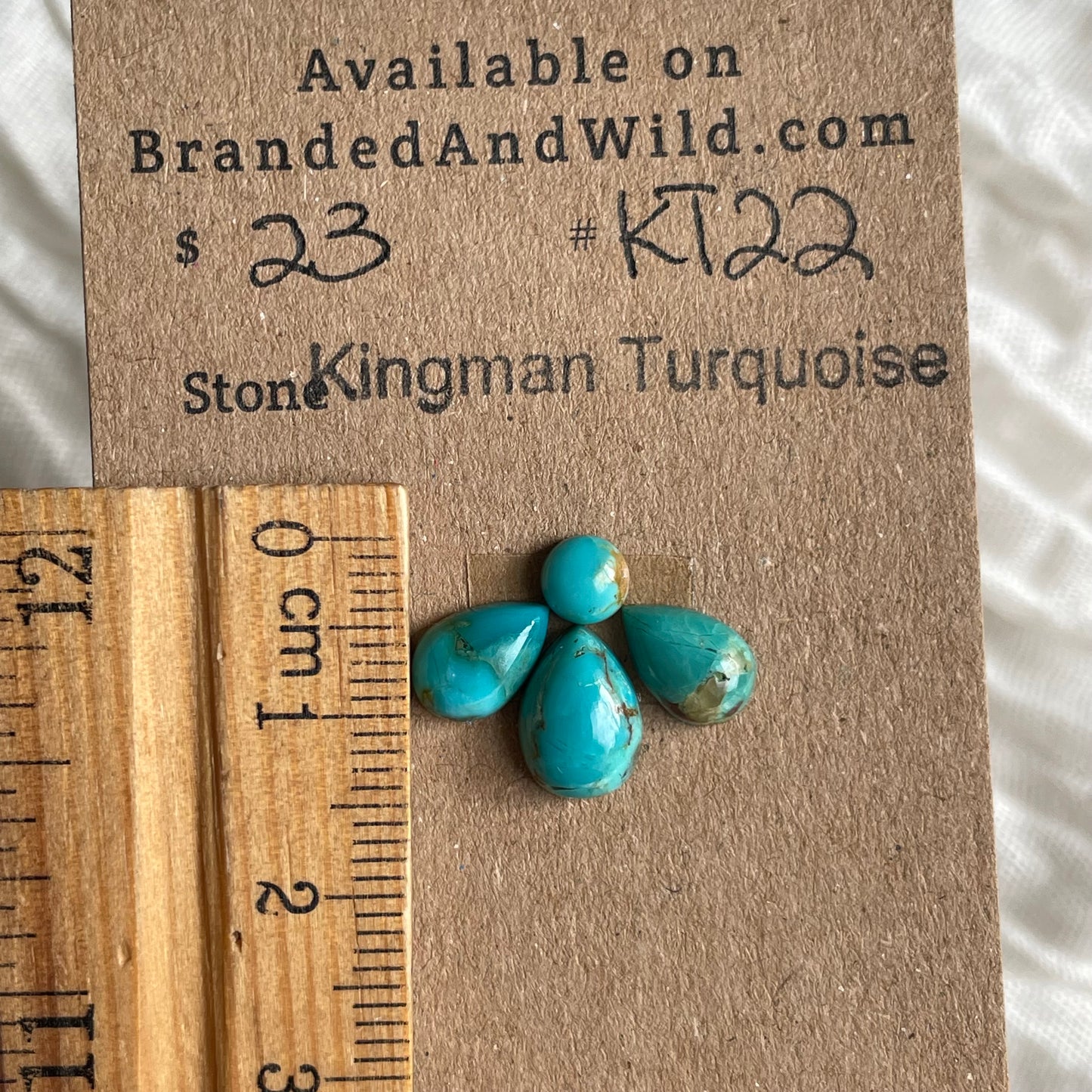 Kingman Turquoise Cabochon - KT22 B7F485CC-60BC-4AD7-83A7-7D7C1E7B50BD Brandedandwild.com