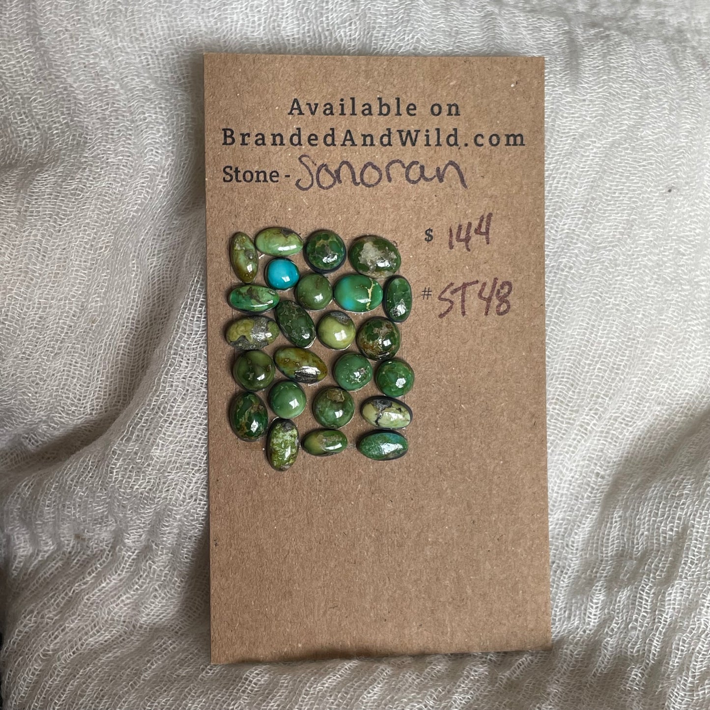 Sonoran Turquoise Cabochon - ST48 B7FEE8F8-C643-4BA4-8600-19BA404968AF Brandedandwild.com