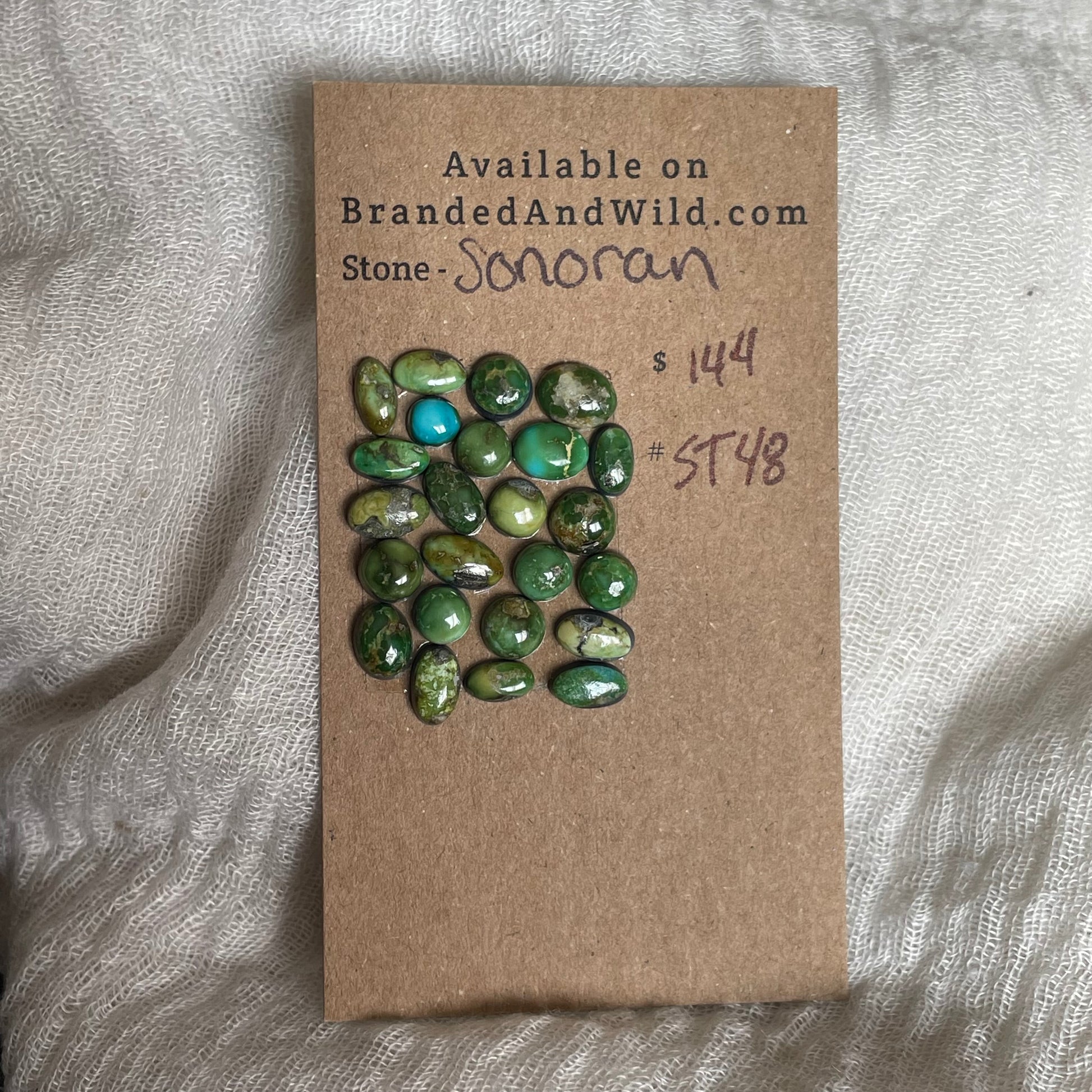 Sonoran Turquoise Cabochon - ST48 B7FEE8F8-C643-4BA4-8600-19BA404968AF Brandedandwild.com