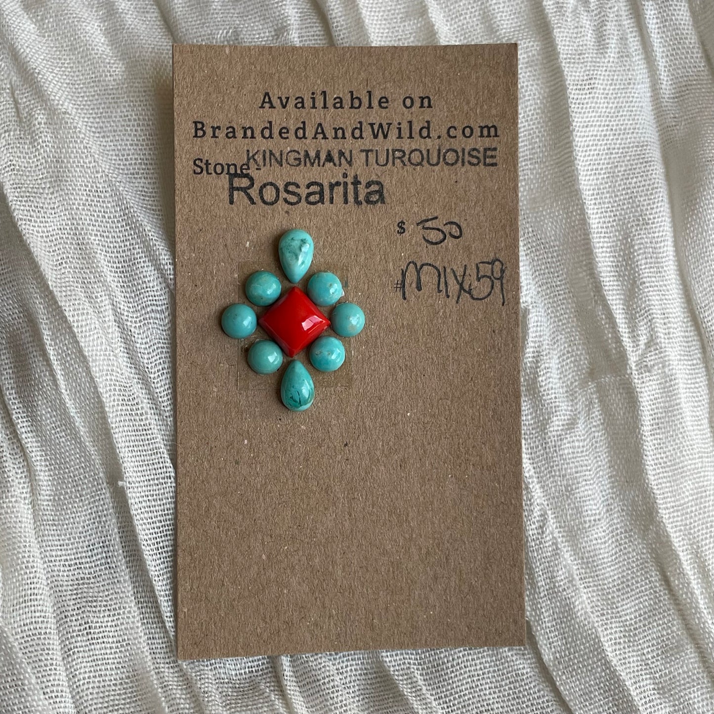 Rosarita / Kingman Turquoise Cabochon - MIX59 B82031F6-A64B-40BB-A8CE-BF8EAAF52913 Brandedandwild.com