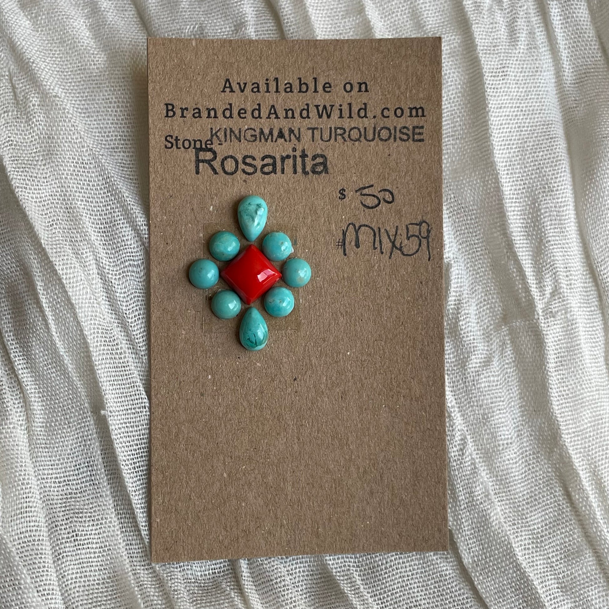 Rosarita / Kingman Turquoise Cabochon - MIX59 B82031F6-A64B-40BB-A8CE-BF8EAAF52913 Brandedandwild.com