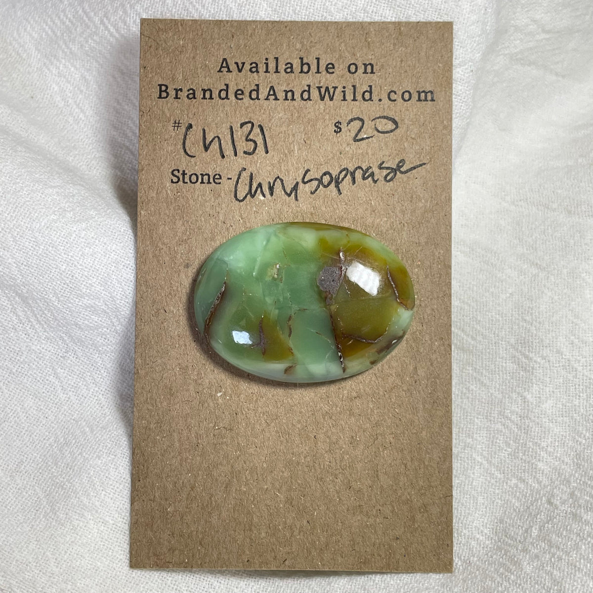 Chrysoprase Cabochon - CH131 B823D293-BE3A-4435-BDA1-9C05D9BB4A34 Brandedandwild.com