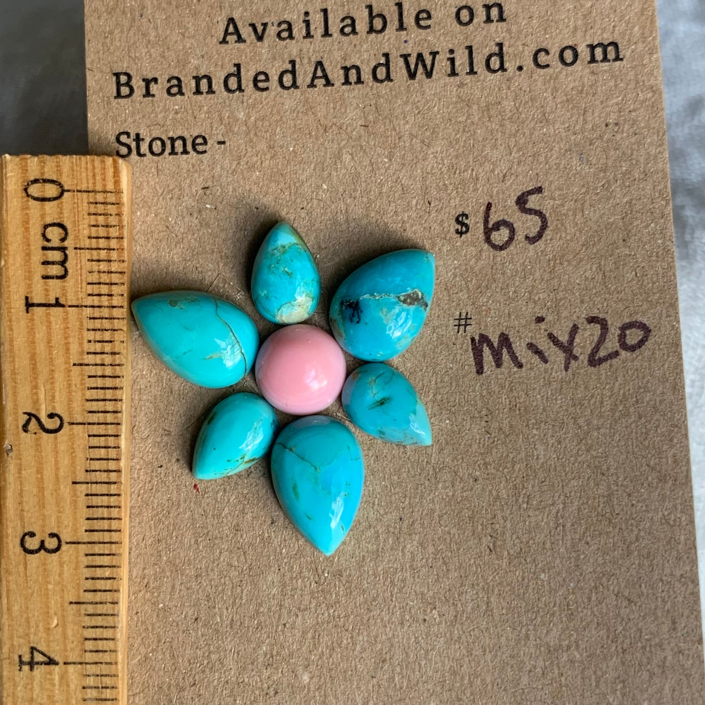 Kingman / Pink Conch Cabochon - Mix20