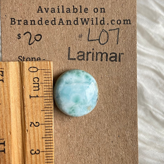 Larimar Cabochon - L07 B836A154-458F-46BB-BAC3-A6D2078D589E Brandedandwild.com