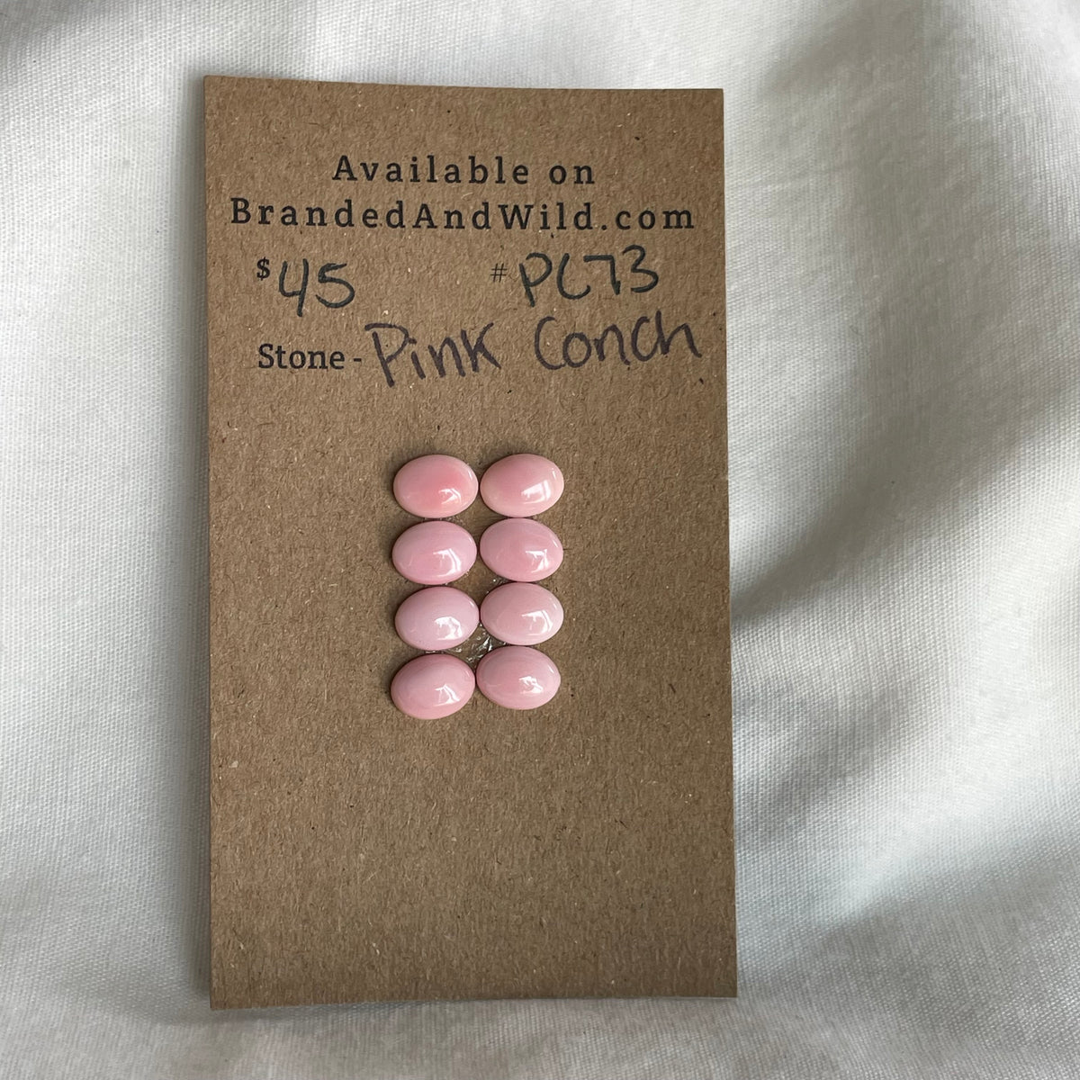 Pink Conch Cabochon - PC73 B8385BF7-9384-4DE2-B247-5A4B40EA8080 Brandedandwild.com